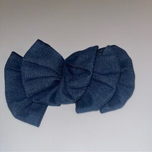 Chic Denim Hair Bow/b303
